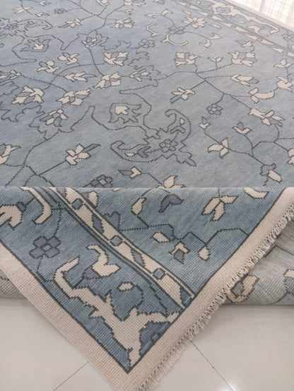 Flatweave wool rug corner showing craftsmanship and weave quality