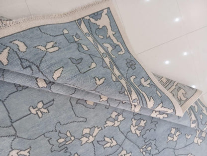 Flatweave wool rug corner showing craftsmanship and weave quality
