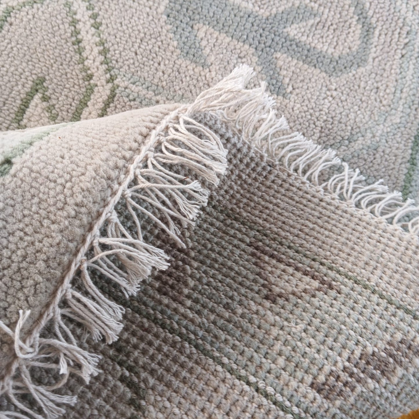 Sage Green & Blue Turkish Inspired Floral Carpe