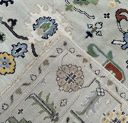 Ivory Multicolor Geometric Ruga