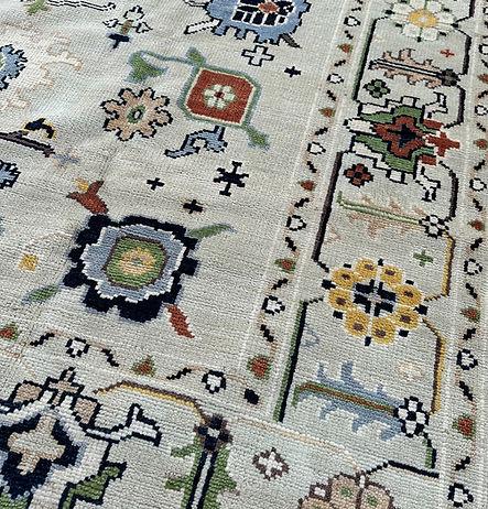 Ivory Multicolor Geometric Ruga