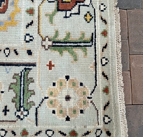 Ivory Multicolor Geometric Ruga