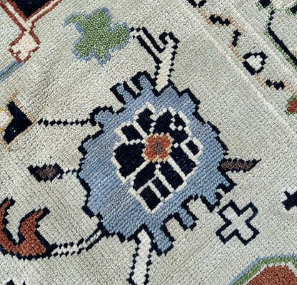 Ivory Multicolor Geometric Ruga